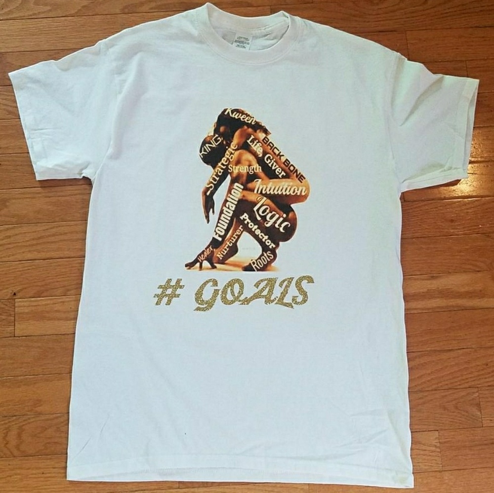 BRAND NEW  "#GOALS" UNISEX  TEE